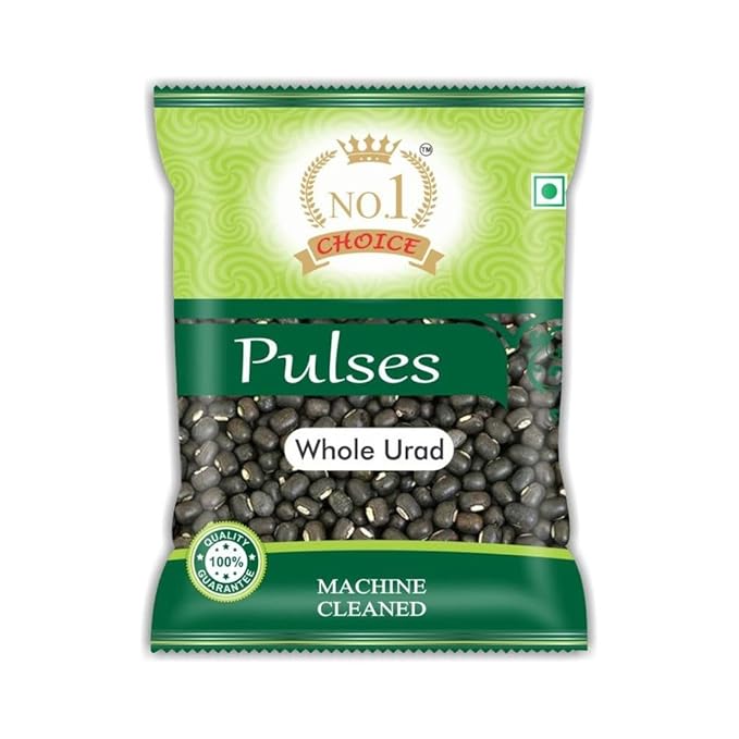 NO.1 CHOICE Premium Whole Urad Dal - Unpolished, Vegan, Gluten-Free, Rich in Nutrients for Traditional Indian Recipes