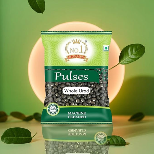 NO.1 CHOICE Premium Whole Urad Dal - Unpolished, Vegan, Gluten-Free, Rich in Nutrients for Traditional Indian Recipes