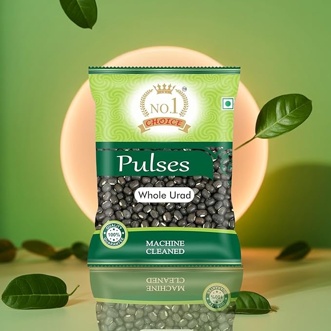 NO.1 CHOICE Premium Whole Urad Dal - Unpolished, Vegan, Gluten-Free, Rich in Nutrients for Traditional Indian Recipes