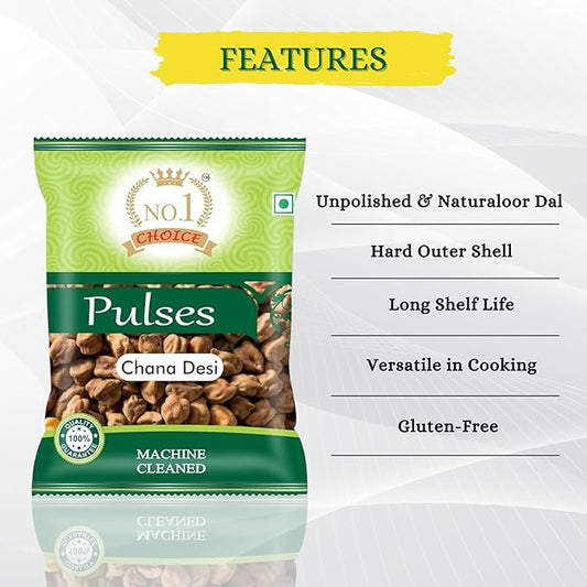 NO.1 CHOICE Kala Chana Desi | 100% Natural & Unpolished Black Chickpeas | High Protein & Fiber-Rich Healthy Legume | Ideal for Curries, Boiled Snacks, Salads & Daily Nutrition