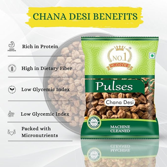 NO.1 CHOICE Kala Chana Desi | 100% Natural & Unpolished Black Chickpeas | High Protein & Fiber-Rich Healthy Legume | Ideal for Curries, Boiled Snacks, Salads & Daily Nutrition