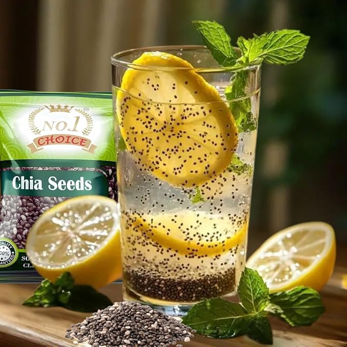 NO.1 CHOICE Premium Chia Seeds | Rich in Omega-3, Dietary Fiber, Plant Protein & Antioxidants | Raw, Unroasted, Gluten-Free Seeds for Digestion, Hydration, Smoothies, Breakfast Bowls & Nutrition