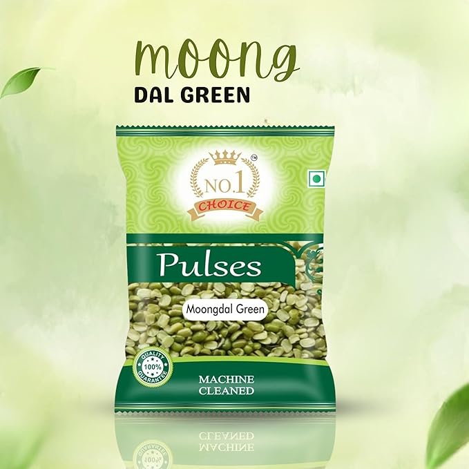 NO.1 CHOICE Green Moong Dal (Chilka / Split) | High Fiber, Helps in Weight Control, Rich in Essential Nutrients | Farm Fresh