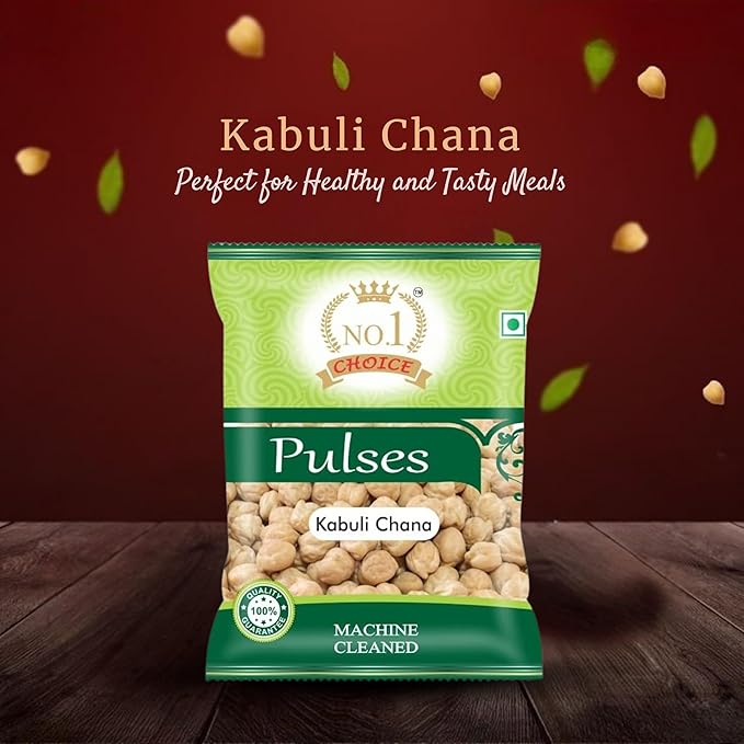 NO. 1 CHOICE Premium Kabuli Chana White Chickpeas | Bold Grains, Protein-Rich & Sortex Cleaned | Soft Cook, High Fiber & Nutritious | Ideal for Chole, Salads, Hummus, Curries & Snacks