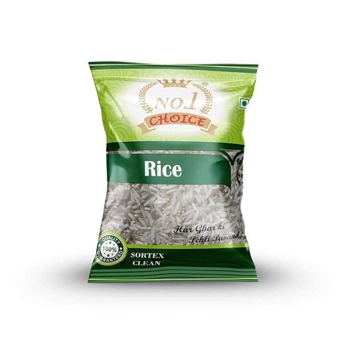 NO.1 CHOICE Premium Indian Rice | 100% Pure & Natural Long Grain Rice | Non-Sticky Texture, High Nutritional Value & Delicious Taste | Ideal for Daily Cooking, Steamed Rice, Pulao, Fried Rice and Healthy Meals