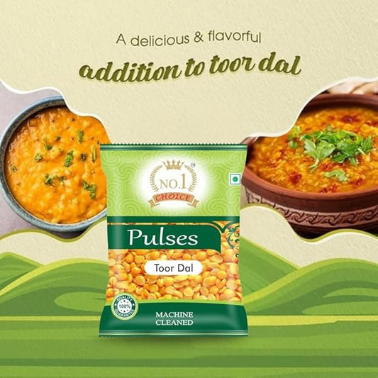 NO.1 CHOICE Premium Toor Dal/Arhar Dal | Unpolished, Sortex Cleaned & Hygienically Packed | Fast Cooking, Protein Rich | Ideal for Tadka, Dal Fry, Sambar, Rasam & Khichdi