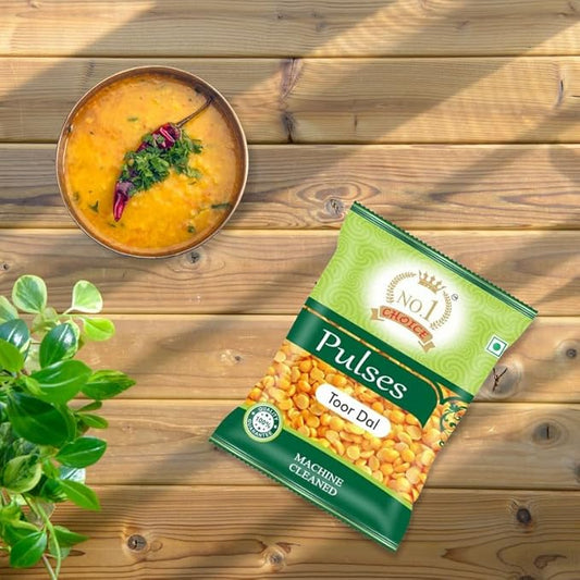 NO.1 CHOICE Premium Toor Dal/Arhar Dal | Unpolished, Sortex Cleaned & Hygienically Packed | Fast Cooking, Protein Rich | Ideal for Tadka, Dal Fry, Sambar, Rasam & Khichdi