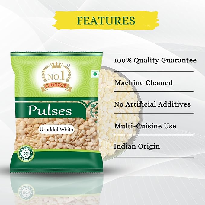 NO.1 CHOICE Premium Urad Dal White Unpolished High Protein & Fiber | Idli, Dosa & South Indian Cooking