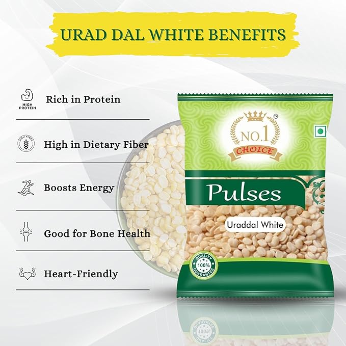 NO.1 CHOICE Premium Urad Dal White Unpolished High Protein & Fiber | Idli, Dosa & South Indian Cooking