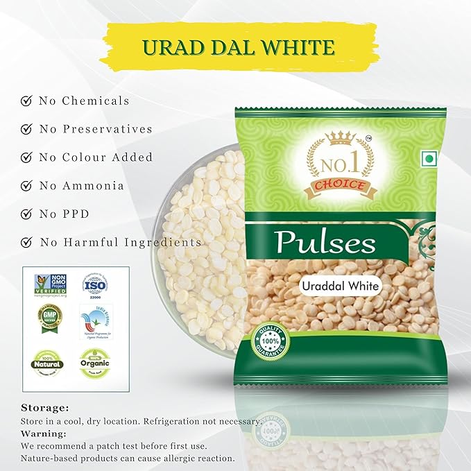 NO.1 CHOICE Premium Urad Dal White Unpolished High Protein & Fiber | Idli, Dosa & South Indian Cooking