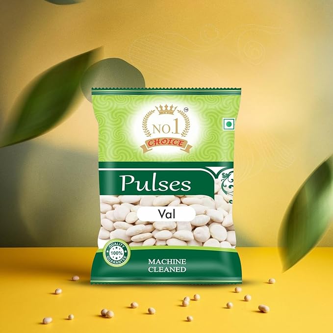 NO. 1 CHOICE Val Beans | Unpolished, High Protein & Fiber-Rich | Sortex Cleaned, Stone-Free | Soft Cooking, Rich Aroma & Authentic Taste | Ideal for Usal, Dal, Curries & Maharashtrian Recipes