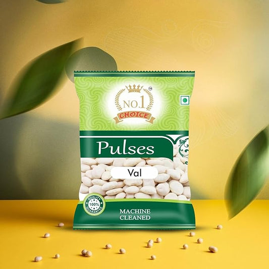 NO. 1 CHOICE Val Beans | Unpolished, High Protein & Fiber-Rich | Sortex Cleaned, Stone-Free | Soft Cooking, Rich Aroma & Authentic Taste | Ideal for Usal, Dal, Curries & Maharashtrian Recipes