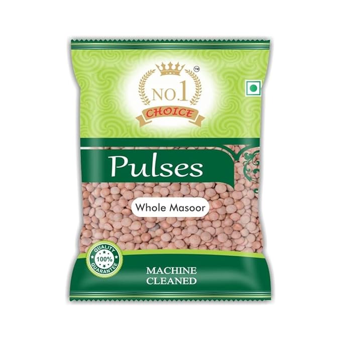 NO.1 CHOICE Whole Masoor Clean & Natural Red Lentils, Non-GMO, Gluten-Free, Packed in Food-Grade Material