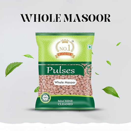 NO.1 CHOICE Whole Masoor Clean & Natural Red Lentils, Non-GMO, Gluten-Free, Packed in Food-Grade Material