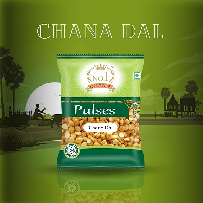 NO.1 CHOICE Premium Chana Dal | Unpolished, Protein-Rich, Sortex Cleaned Split Bengal Gram | Fast Cooking & High Fiber | Ideal for Dal Fry, Besan Preparation, Chutneys & Indian Daily Meals
