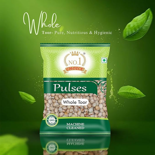 NO.1 CHOICE Toor Whole | Natural & Fresh Arhar Dal | Protein-Rich & Easy to Cook | No Preservatives | Ideal for Traditional Dal, Sambhar, Khichdi & Everyday Indian Recipes